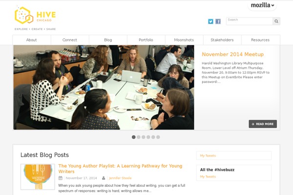 Hive theme site design template sample