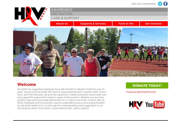 hivnorth.org site used Hiv