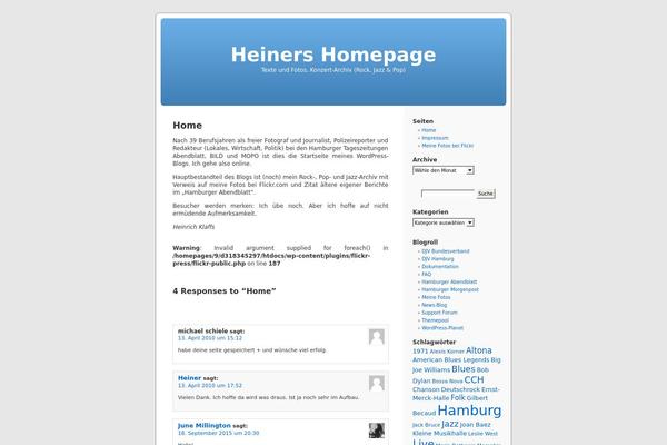 Default theme site design template sample