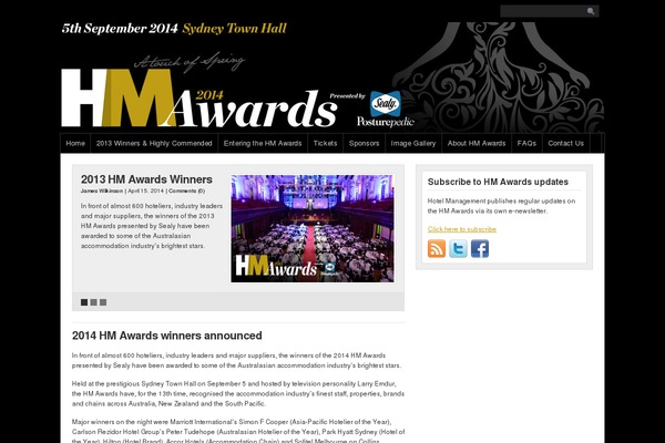 hmawards.com.au site used WP-Prosper
