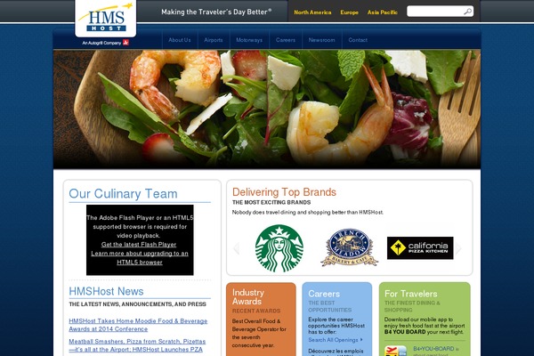hmshost theme websites examples