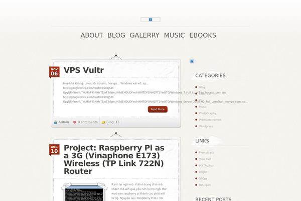 Personalpress theme site design template sample