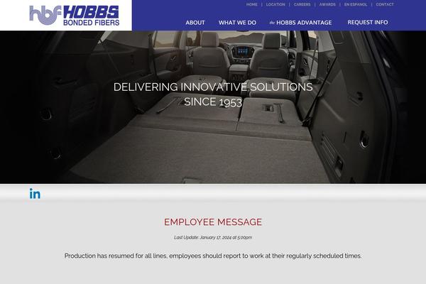 hobbsbondedfibers.com site used Hobbs