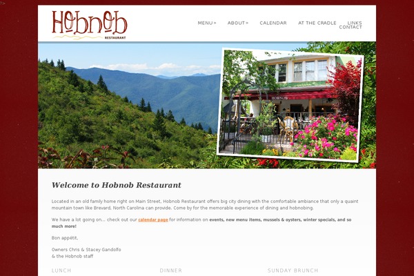 hobnobrestaurant.com site used Dandelion_v2.3