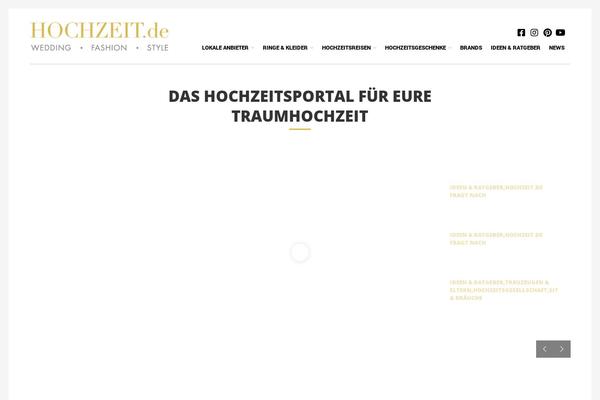 Hochzeit theme site design template sample