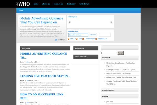 WhosWho theme site design template sample
