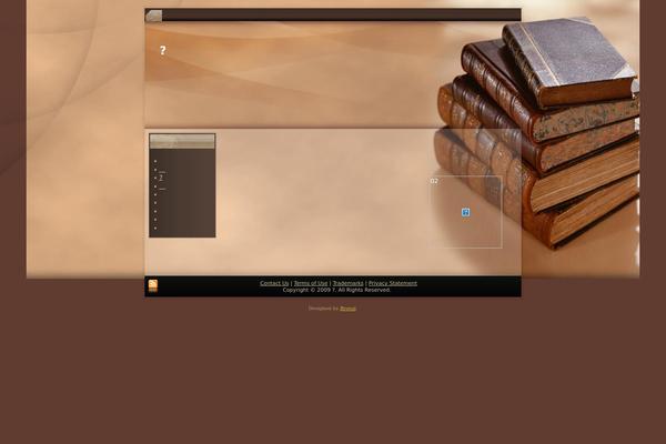 Book theme site design template sample