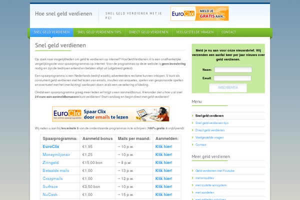 Green One theme site design template sample