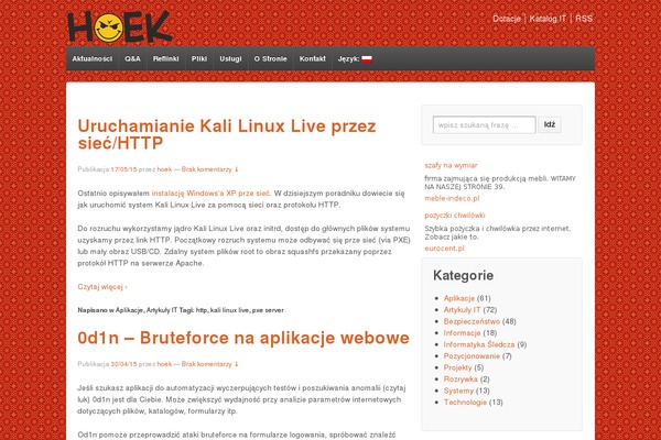 hoek.pl site used Eggnews