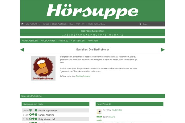 hoersuppe.de site used Twenty Twenty-One