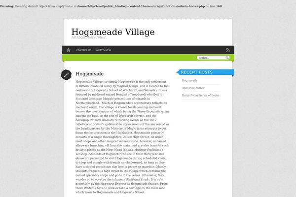 Crisp theme site design template sample