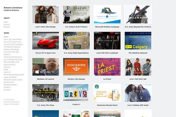 Artiste theme site design template sample