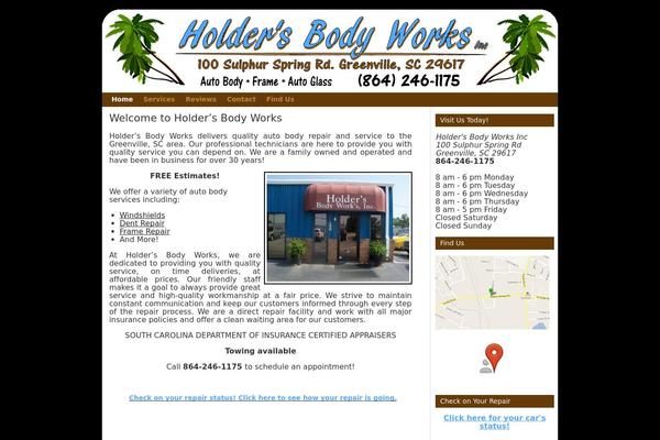 holdersbodywork.com site used Smallbiz3.7.3