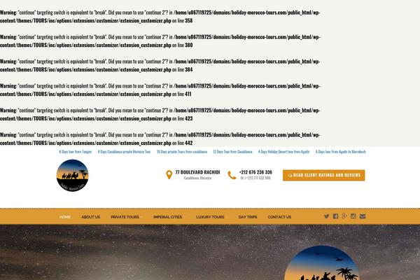 Tours theme site design template sample