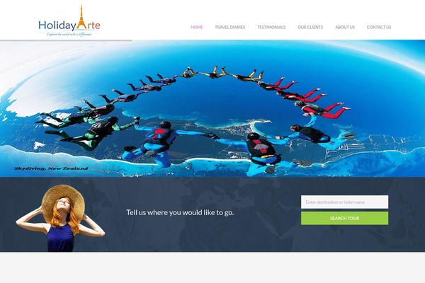 Travelo theme site design template sample