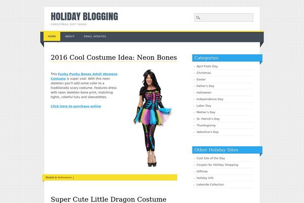 Living Journal theme site design template sample