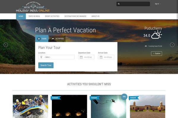 Traveler theme site design template sample