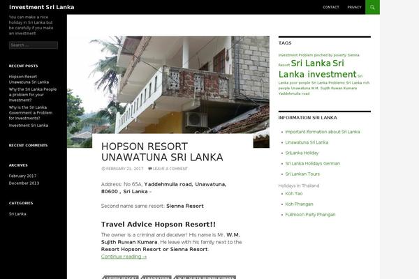 Twenty Fourteen theme site design template sample