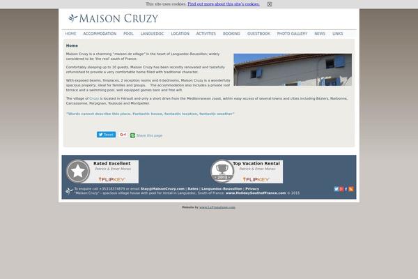 holidaysouthoffrance.com site used Maisoncruzy2015