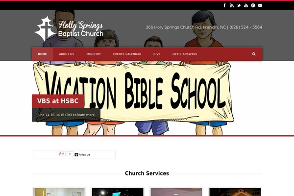 hollyspringsbaptist.org site used Real Church v1.04