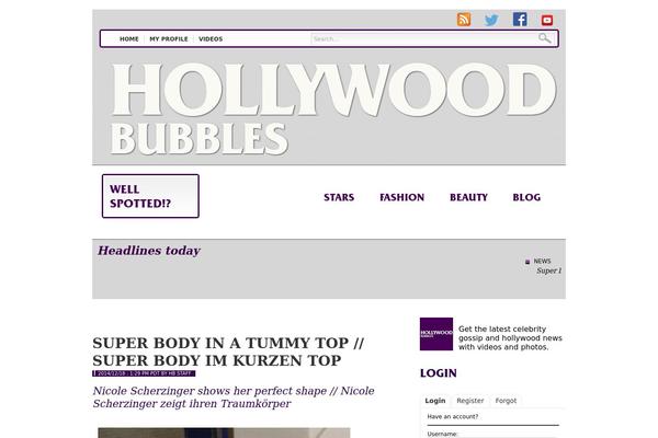Hollywood theme site design template sample