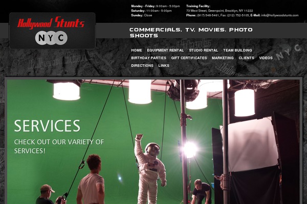 hollywoodstunts.com site used Hollywood