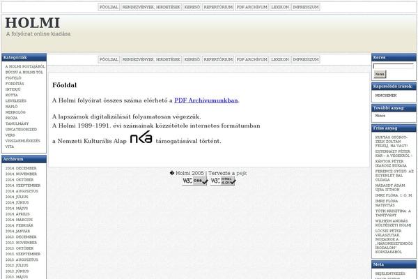 Tiga theme site design template sample