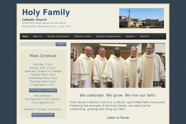 Ecclesia theme site design template sample
