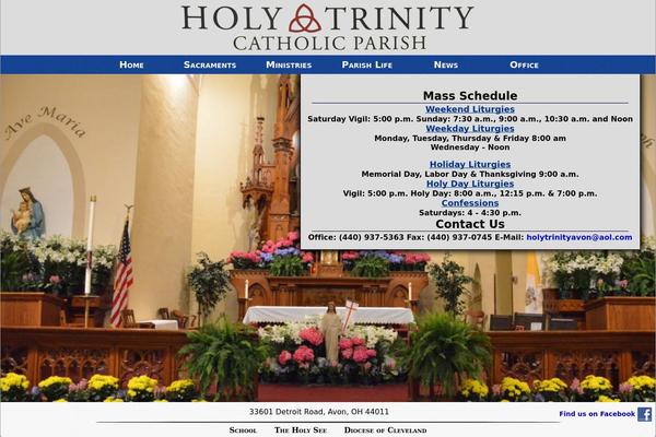 holytrinityavon.com site used Testtheme