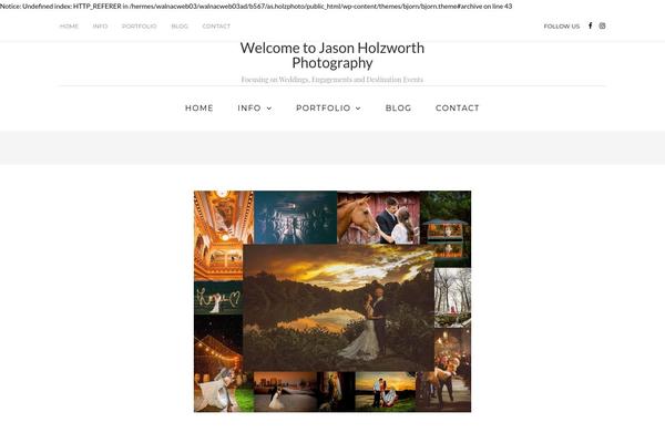 Bjorn theme site design template sample