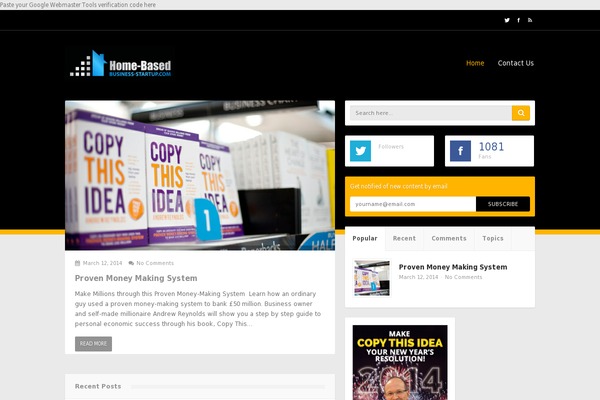 Buzz theme site design template sample