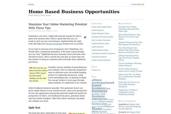 Thesis 1.7 theme site design template sample