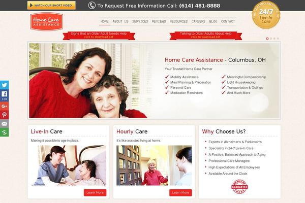 HomeCare theme site design template sample