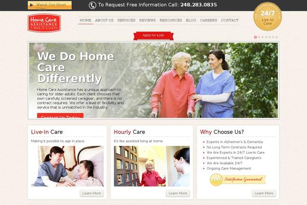 HomeCare theme site design template sample