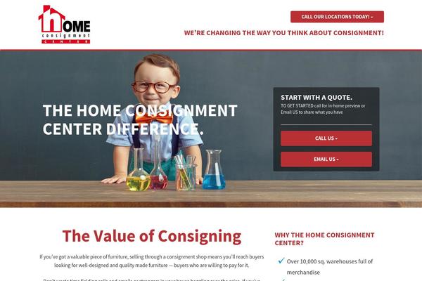 homeconsignmentcenters.com site used Landingpage