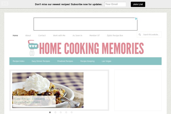 Recipe-blogger theme site design template sample