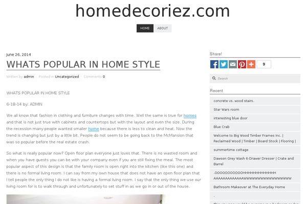 Arcadia theme site design template sample