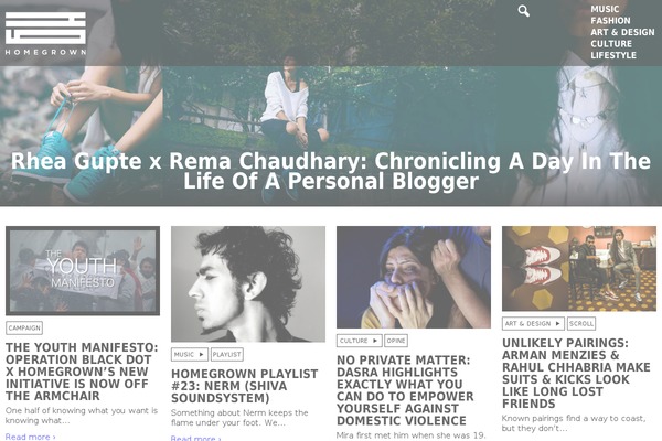 homegrown theme websites examples