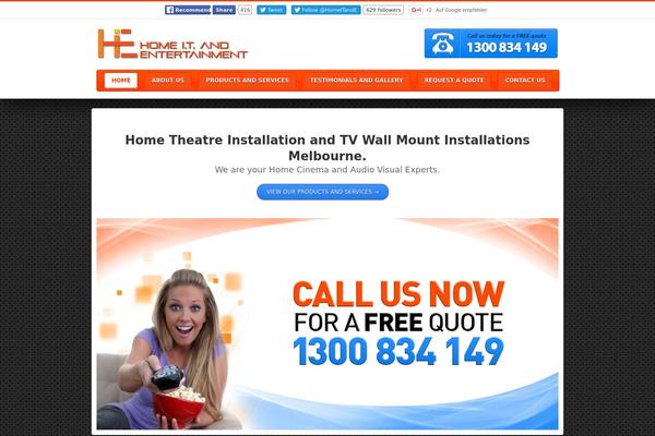 Home theme site design template sample
