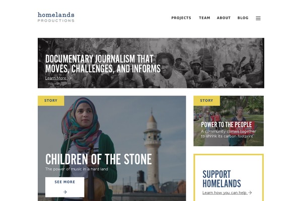 homelands.org site used Homelands