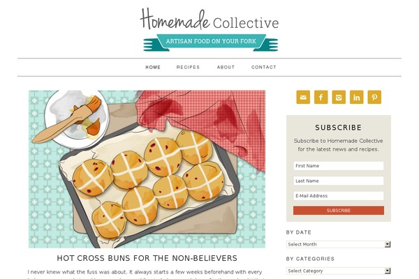 Foodie theme site design template sample