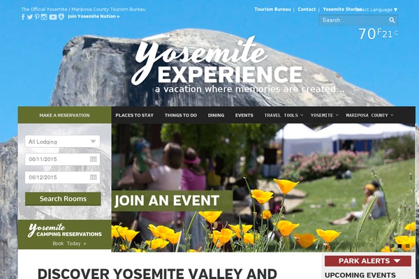homeofyosemite.com site used Yosemiteexperience2013
