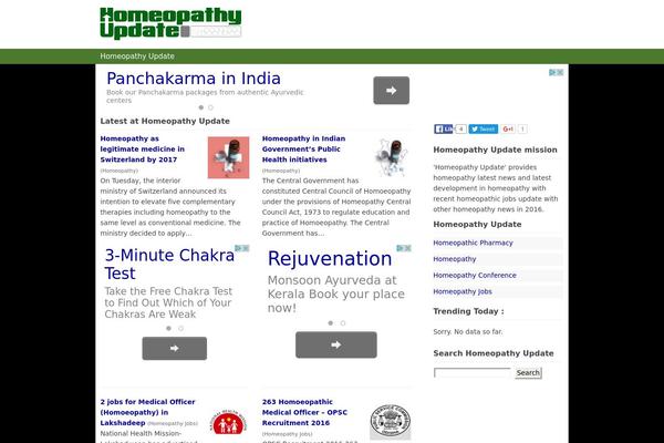 homeopathyupdate.com site used Ultimate Silostorm Pro
