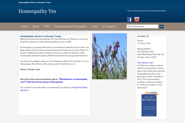 homeopathyyes.com site used Education 1.0