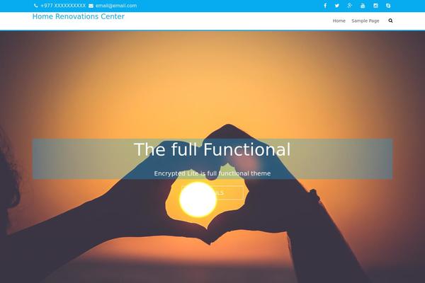 Encrypted Lite theme site design template sample