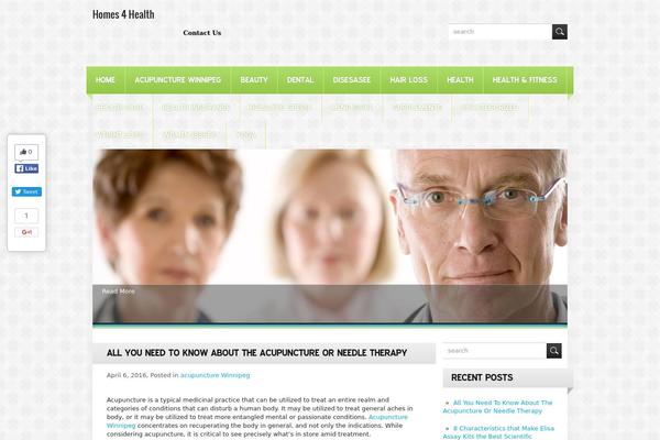 Healthcare theme site design template sample