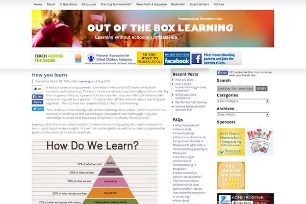 Homeschool theme site design template sample