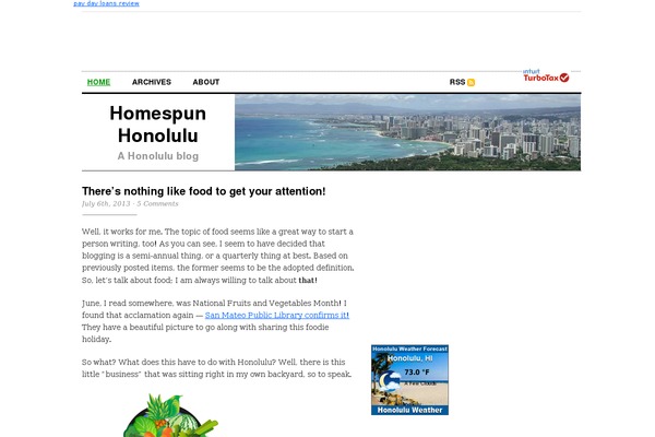 homespunhonolulu.com site used Cutlineext