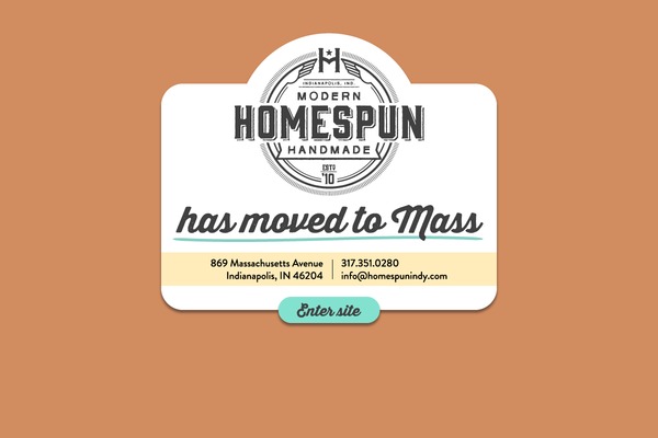 homespunindy.com site used Homespun