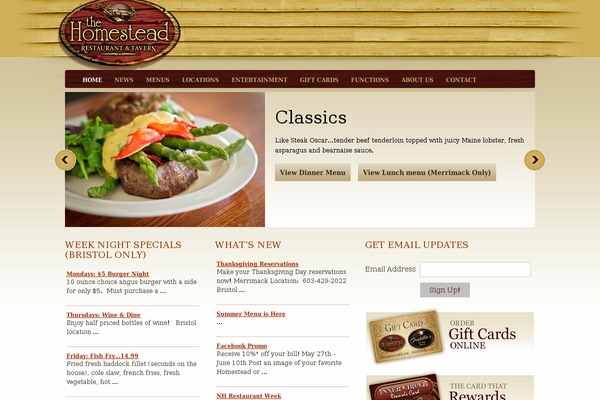 Restaurant theme site design template sample